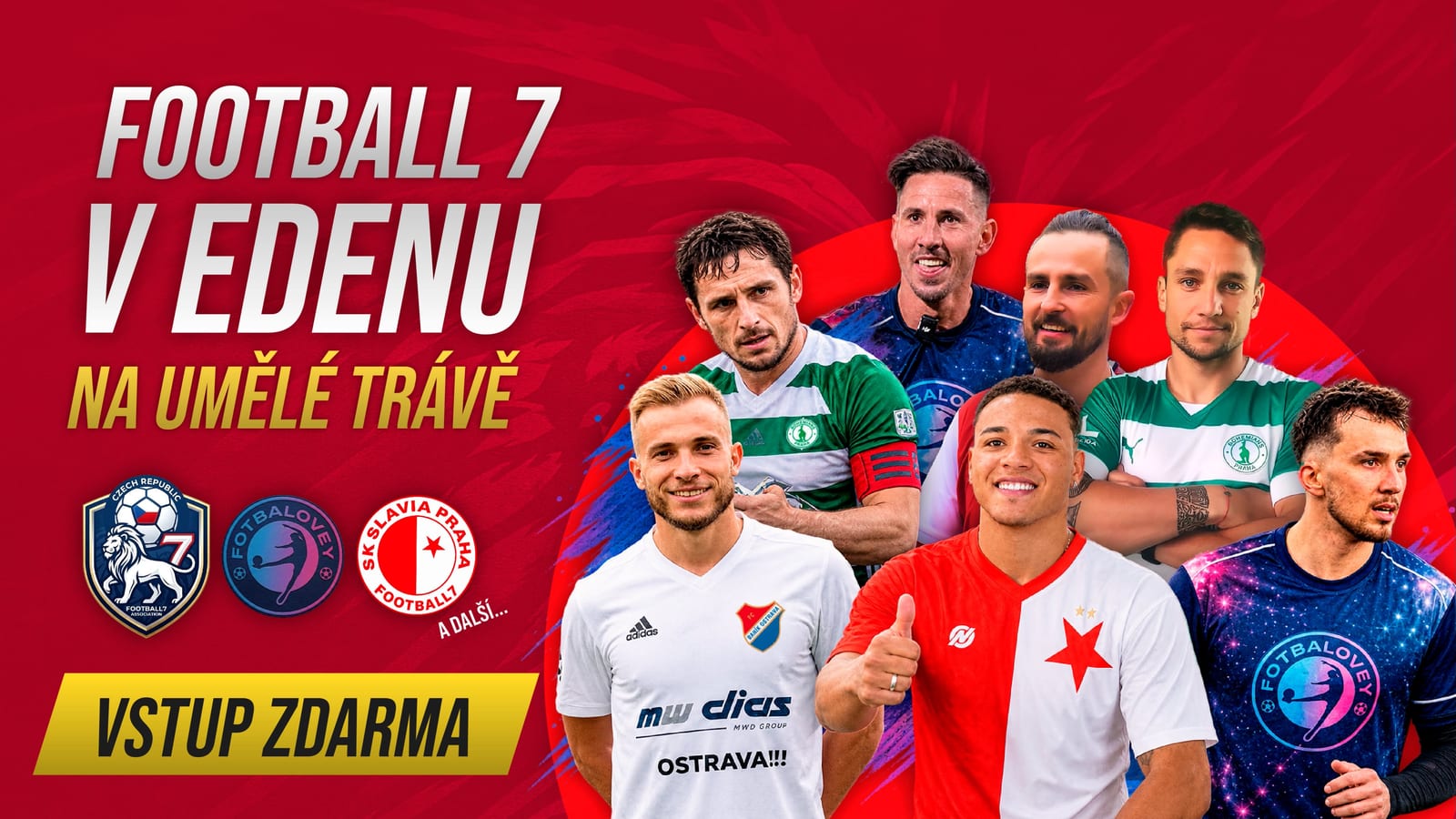 Fotbalové hvězdy se vracejí do Edenu: FOOTBALL7 liga startuje na státní svátek a vstup je zdarma
