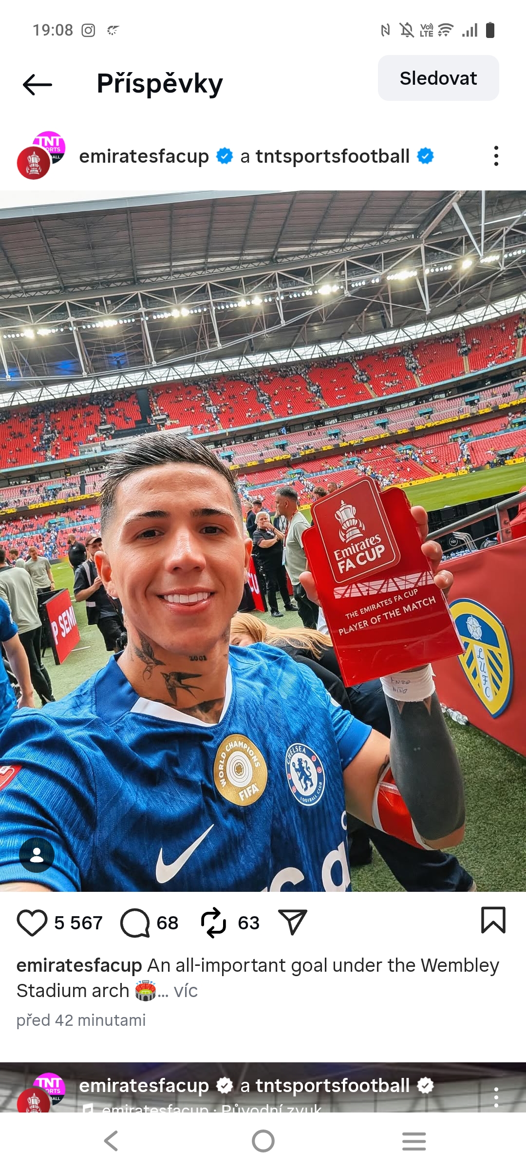 Wembley zná finálové soupeře o FA Cup: Manchester City vyzve Chelsea FC